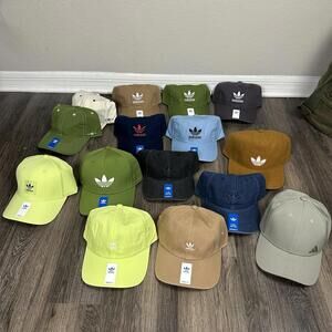 NWT Lot of 15 Adidas Athletic Hats Caps Adjustable Multi Collared Mixed Dad Hats